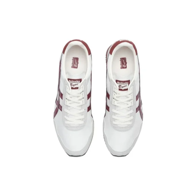 Dualio Marathon løpesko «White Grey Burgundy»