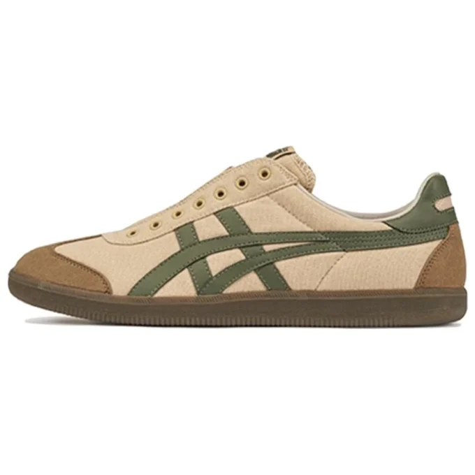 Tokuten Slip-On «Beige Brown Green»