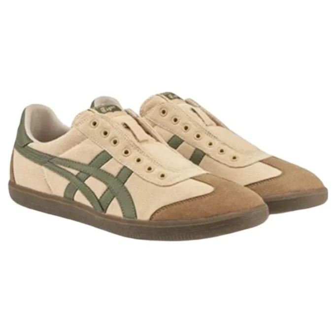 Tokuten Slip-On «Beige Brown Green»